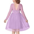 thumbnail image 1 of Arshiner Flower Girl Dress V Back Lace Long Sleeve Tulle Special Occasion Wedding Party Dresses, 1 of 6