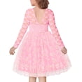 thumbnail image 1 of Arshiner Flower Girl Dress V Back Lace Long Sleeve Tulle Special Occasion Wedding Party Dresses, 1 of 6