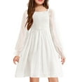 thumbnail image 1 of Arshiner Girl Tulle Dress Winter Long Sleeve Teen Girls Party Casual Dresses, 1 of 8