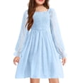 thumbnail image 1 of Arshiner Girl Tulle Dress Winter Long Sleeve Teen Girls Party Casual Dresses, 1 of 6