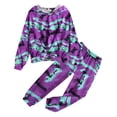 thumbnail image 1 of Arshiner Girl's 2 Piece Outfits Tie-dye Twist Front Pullover Hooded Sweatshirt and Sweatpants Clothing Set, 1 of 7
