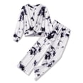 thumbnail image 1 of Arshiner Girls 2 Piece Casual Outfits Twist Front Long Sleeve Sweatshirt & Wide Leg Pants with Pockets Sweatsuit Set, 1 of 6