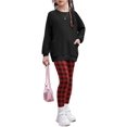thumbnail image 1 of Arshiner Girls 2 Piece Outfits Long Sleeve Raglan Top with Pockets and Slim Fit Pants Daily Wear Set, 1 of 6