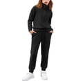 thumbnail image 1 of Arshiner Girls 2 Piece Outfits Sweatsuit Set Half Zip Lapel Collar Long Sleeve Sweatshirt Sweatpant Tracksuit Sets, 1 of 7