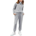 thumbnail image 1 of Arshiner Girls 2 Piece Outfits Sweatsuit Set Half Zip Lapel Collar Long Sleeve Sweatshirt Sweatpant Tracksuit Sets, 1 of 8