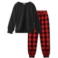 thumbnail image 1 of Arshiner Girls 2 Piece Outfits Tracksuits Casual Crewneck Sweatshirts Side Zipper Pullover and High Waisted Sweatpants Set, 1 of 6