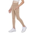 thumbnail image 1 of Arshiner Girls Athletic Leggings with Pockets Kids Crossover High Waisted Dance Workout Running Yoga Pants, 1 of 6