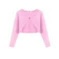thumbnail image 1 of Arshiner Girls Cardigan Sweaters Shrug Crewneck Button Front Outerwear Black for 7-8 Years Pink 130, 1 of 8