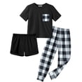 thumbnail image 1 of Arshiner Girls Clothes 3 Piece Outfits Short Sleeve Shirts Long Pants and Dolphin Shorts Clothing Sets with Pockets, 1 of 6