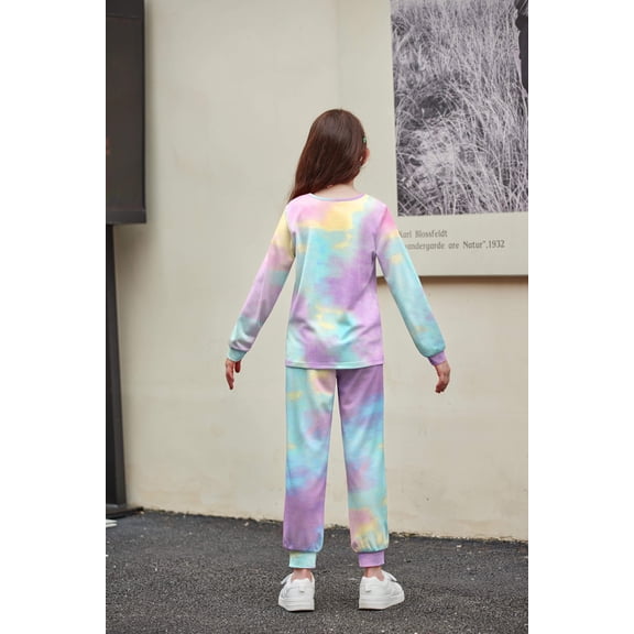 Arshiner Girls Clothing Sets Orange Tracksuits Long Sleeve Sweatshirts and Sweatpants with Pockets Sweatsuits