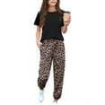 thumbnail image 1 of Arshiner Girls' Casual Sets Short Sleeve T-Shirt Top and Sweatpants with Pockets, 1 of 5