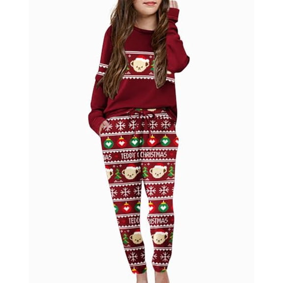 Arshiner Girls' Clothing Sets Sweatsuits Long Sleeve Color Block Pullover Sweatshirts and Lounge Pants with Pocket