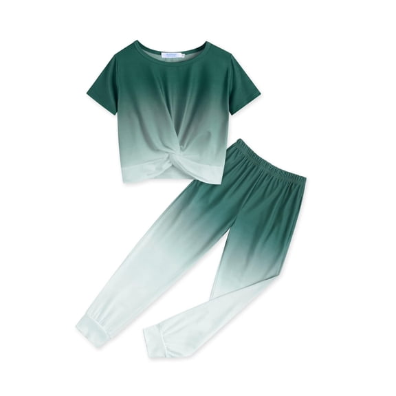 Arshiner Girls Trendy Outfits Crop Tops and Pants Sweatsuit Clothing Sets