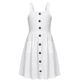 thumbnail image 1 of Arshiner Girls Sundress Button Design Summer Casual Dresses Sleeveless Dresses, 1 of 10