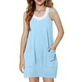 thumbnail image 1 of Arshiner Girls Dress with Shorts Casual Summer Spaghetti Straps One Piece Romper Dresses with Pockets for Kid 5-15 Y, 1 of 3