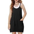 thumbnail image 1 of Arshiner Girls Dress with Shorts Casual Summer Spaghetti Straps One Piece Romper Dresses with Pockets, 1 of 3