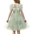 thumbnail image 1 of Arshiner Girls Green Dress Tie Back Summer Easter Princess Fairy Tulle Floral Pattern Dress, 1 of 7