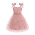 thumbnail image 1 of Arshiner Girls Dresses Summer Sleeveless Bow-Tie Straps Formal Fancy Party Birthday Tulle Dress, 1 of 6