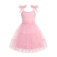 thumbnail image 1 of Arshiner Girls Dresses Summer Sleeveless Bow-Tie Straps Formal Fancy Party Birthday Tulle Dress, 1 of 6