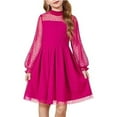 thumbnail image 1 of Arshiner Girls Formal Dress Fall Long Sleeve Church Funeral Tulle DressesBlack Size 10-12, 1 of 8