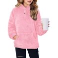 thumbnail image 1 of Arshiner Girls Hoodie Sherpa Fleece Pullover Hooded Sweatshirt for Girl Button Up Casual Outerwear Coat With Pockets, 1 of 8