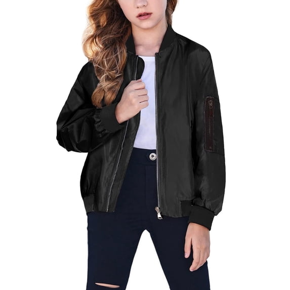 Arshiner Boys Girls Baseball Jacket Full Zip Fall Casual Outerwear