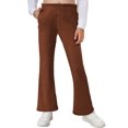 thumbnail image 1 of Arshiner Girls' Leggings High Waisted Stretch Bell Bottom Solid Color Athletic Classic, 1 of 6