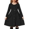 thumbnail image 1 of Arshiner Girls Long Sleeve Casual Swing Dresses, 1 of 9