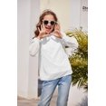 thumbnail image 1 of Arshiner Girls Mesh Long Sleeve Shirts Chiffon Blouses Casual Tops Black 11-12 Years 140 Off-white, 1 of 5