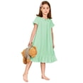 thumbnail image 1 of Arshiner Girls Nightgowns Sleepwear Short Sleeve Victorian Pajama Dress Soft Princess Sleepshirt, 1 of 6