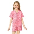 thumbnail image 1 of Arshiner Girls Pajamas Sets Short Sleeve Kids Pjs Button Down Sleepwear, 1 of 5