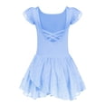 thumbnail image 1 of Arshiner Girls Ruffle Sleeve Ballet Dance Dress Crisscross Back Tutu Skirted Leotard, 1 of 8