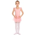 thumbnail image 1 of Arshiner Girls Ruffle Sleeve Ballet Dance Dress Tutu Skirted Leotard, 1 of 9