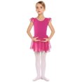 thumbnail image 1 of Arshiner Girls Ruffle Sleeve Ballet Dance Dress Tutu Skirted Leotard, 1 of 9