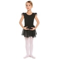 thumbnail image 1 of Arshiner Girls Ruffle Sleeve Ballet Dance Dress Tutu Skirted Leotard, 1 of 9