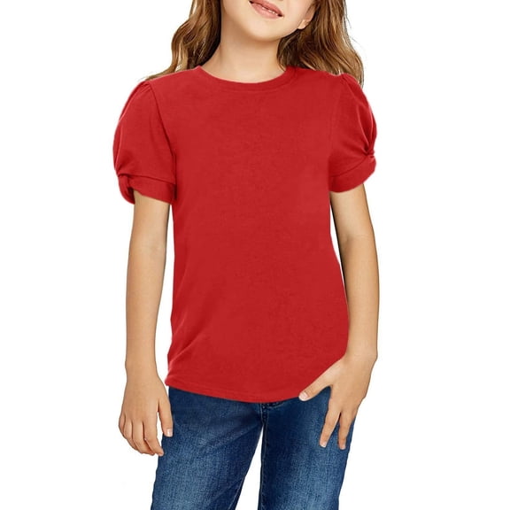 Arshiner Girls Summer Tunic Top Short Sleeve Casual Tshirts Fashion Cute Loose Blouses