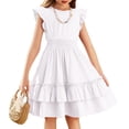thumbnail image 1 of Arshiner Girls Spring Floral Dress Girls Flutter Sleeve Summer Dress 10-12 Years, 1 of 3
