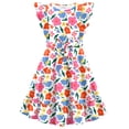 thumbnail image 1 of Arshiner Girls Spring Summer Dresses Flutter Sleeve A-line with Belted Pockets Casual Party Dress, 1 of 6