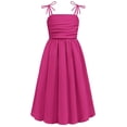 thumbnail image 1 of Arshiner Girls Summer Dress Maxi Spaghetti Strap Ruched Flowy Beach Boho Casual Teen Girl Sundress, 1 of 6
