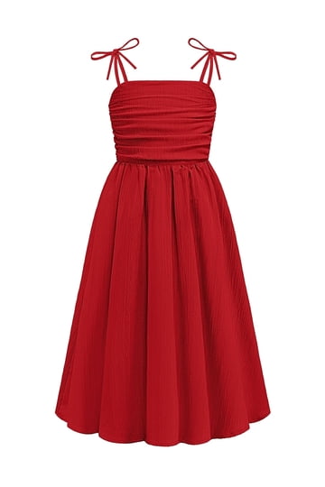 Red Flowy Dress