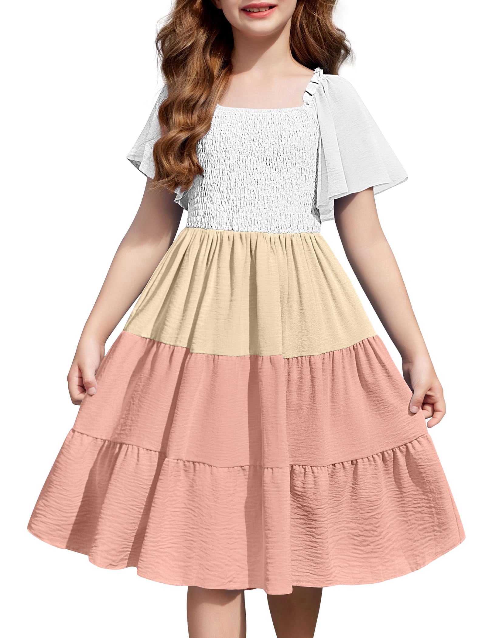 midi girls print ruffle dress medium Girl Ruffled Floral Dresses