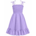 thumbnail image 1 of Arshiner Girls Summer Dress Tween Spaghetti Strap Smocked Casual Beach Sundress with Pockets, 1 of 6
