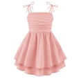 thumbnail image 1 of Arshiner Girls Summer Spaghetti Strap Dresses Flowy Tiered Ruched Smocked Back Casual Beach Midi Sundress, 1 of 9