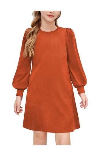 Orange Sweater Dress