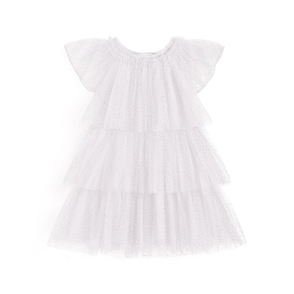 Arshiner Girls Tulle Dress Toddler Layered Tutu Dresses Rainbow Sequin Summer Party Birthday Wedding Cake Dress Photo Shoot
