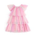 thumbnail image 1 of Arshiner Girls Tulle Dress Toddler Layered Tutu Dresses Rainbow Sequin Summer Party Birthday Wedding Cake Dress Photo Shoot, 1 of 6