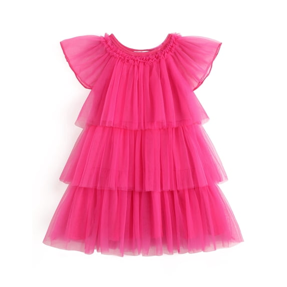 Arshiner Girls Tulle Dress Toddler Layered Tutu Dresses Rainbow Sequin Summer Party Birthday Wedding Cake Dress Photo Shoot