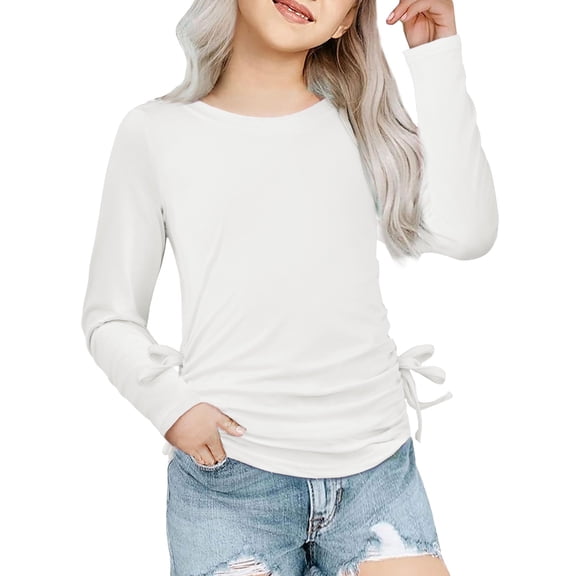 Arshiner Girls Tunics & Shirts - Long Sleeve Crew Neck