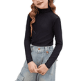 thumbnail image 1 of Oudiya Girls Sweater Turtleneck Long Sleeve Knit Shirt Pullover Tops for Kids 6-14Y, 1 of 6