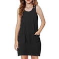 thumbnail image 1 of Arshiner Kid Girls Casual Romper Dresses with Pockets Built in Shorts | Cotton Soft, Big Pockets, Adjustable Button Straps, 2 in 1 Romper, Jumpsuits, Sleeveless Summer Dress, 1 of 5